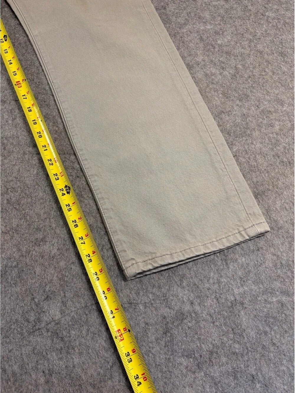 Vintage Levis 501 Jeans Mens 31x30 Beige Straight Leg Button Fly Denim Pants
